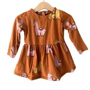 HEMA Alpaca Llama Long Sleeve Dress - 86cm or 12-18M